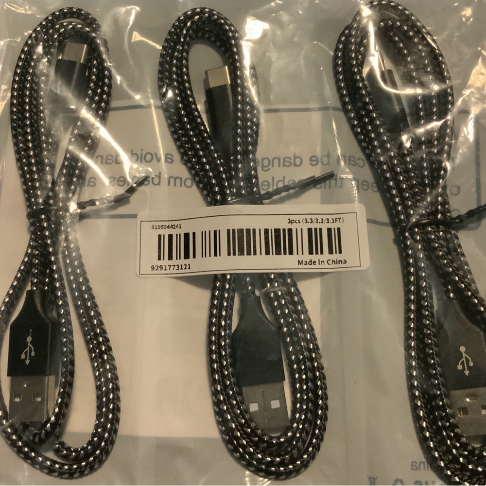 Braided USB Charging Cable - Black